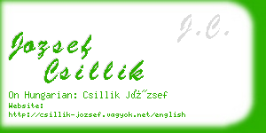 jozsef csillik business card